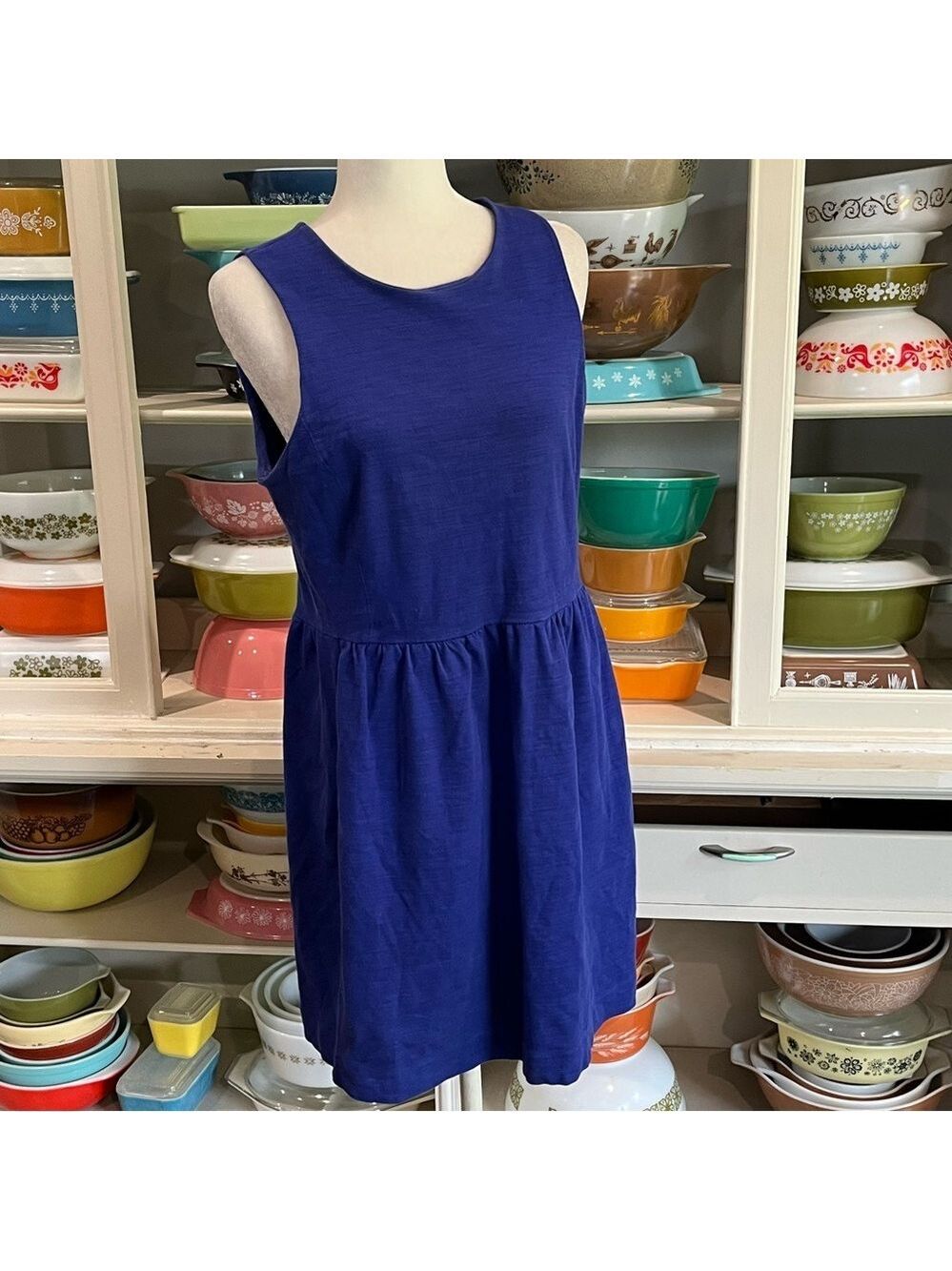 Madewell Blue Cotton Shift Dress - Size Medium